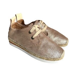 See by Chloe Glyn Espadrille Sneakers Metallic Rose Leather